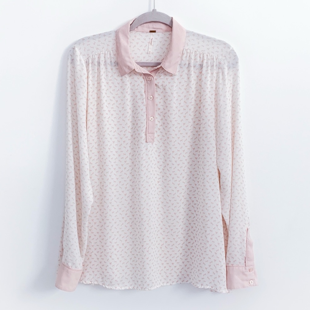 Free People Horse Print Blouse - Picture 2 of 8